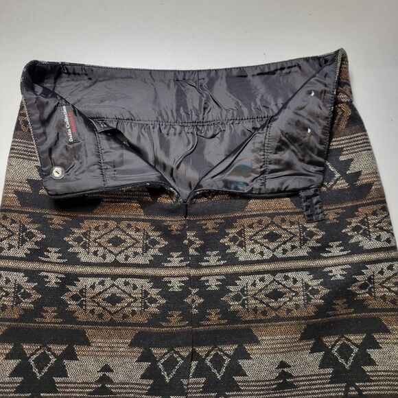 Dalia Collection Aztec Mini Skirt Black Brown Gray Western Boho - Picture 5 of 8